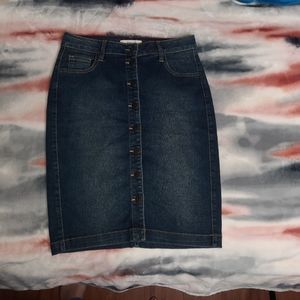 Cello Jean Pencil Skirt